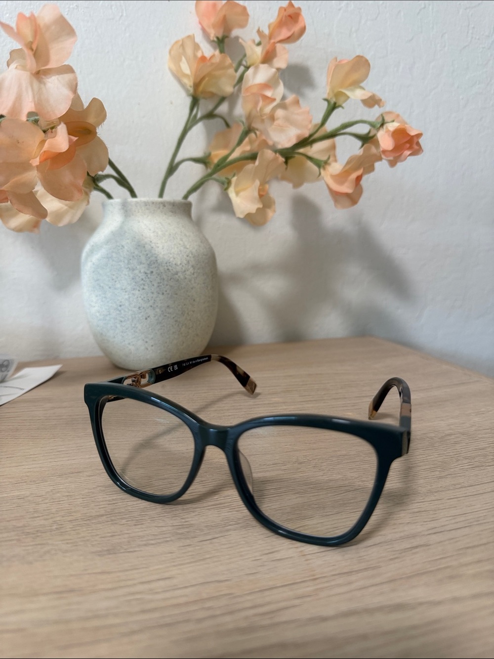 Dark Teal Cat-Eye Prescription Glasses by Furla